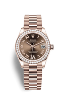 Rolex Datejust 31 Rose Gold / Diamond / Chocolate - Diamond / Oyster (278285rbr-0016)