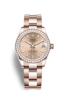 Rolex Datejust 31 Rose Gold / Diamond / Rose - Diamond / Oyster (278285rbr-0017)