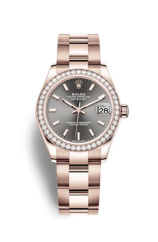 Rolex - 278285rbr-0020  Datejust 31 Rose Gold / Diamond / Grey / Oyster