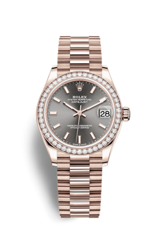 Rolex - 278285rbr-0021  Datejust 31 Rose Gold / Diamond / Grey / President