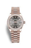 Rolex Datejust 31 Rose Gold / Diamond / Butterfly / President (278285rbr-0021)