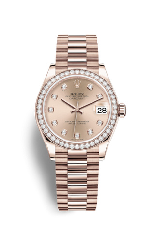 Rolex - 278285rbr-0025  Datejust 31 Rose Gold / Diamond / Rose - Diamond / President