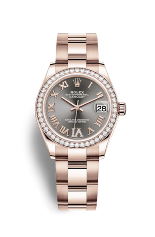 Rolex - 278285rbr-0026  Datejust 31 Rose Gold / Diamond / Grey - Roman / Oyster