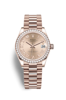 Rolex Datejust 31 Rose Gold / Diamond / Grey - Roman / President (278285rbr-0029)