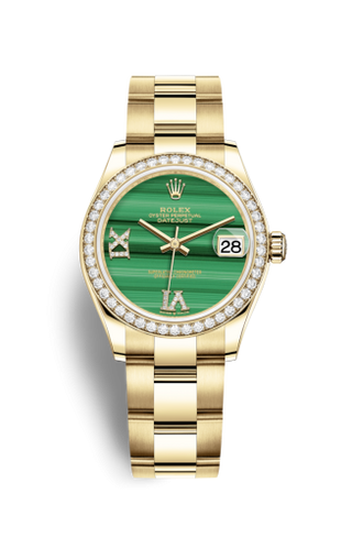 Rolex - 278288rbr-0003  Datejust 31 Yellow Gold / Diamond / Malachite / Oyster