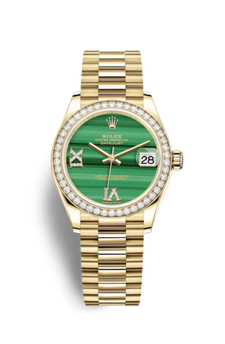 Rolex - 278288rbr-0004  Datejust 31 Yellow Gold / Diamond / Malachite / President