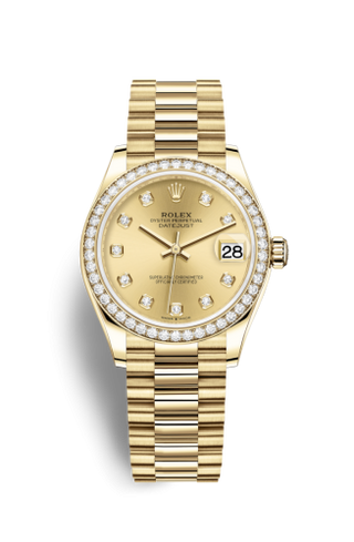 Rolex - 278288rbr-0005  Datejust 31 Yellow Gold / Diamond / Champagne - Diamond / President