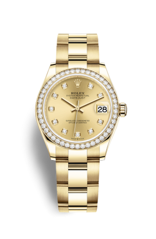 Rolex - 278288rbr-0012  Datejust 31 Yellow Gold / Diamond / Champagne - Diamond / Oyster