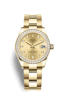 Rolex Datejust 31 Yellow Gold / Diamond / Champagne - Diamond / President (278288rbr-0012)