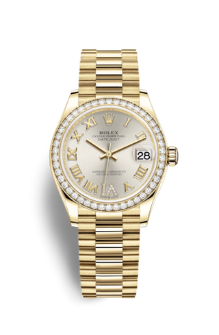 Rolex - 278288rbr-0020  Datejust 31 Yellow Gold / Diamond / Silver - Roman / President