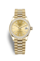 Rolex Datejust 31 Yellow Gold / Diamond / Grey - Diamond / Oyster (278288rbr-0022)