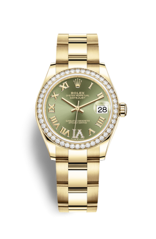 Rolex - 278288rbr-0023  Datejust 31 Yellow Gold / Diamond / Olive  - Roman / Oyster