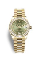 Rolex Datejust 31 Yellow Gold / Diamond / Malachite / President (278288rbr-0024)