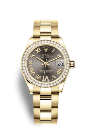 Rolex - 278288rbr-0025  Datejust 31 Yellow Gold / Diamond / Grey - Roman / Oyster