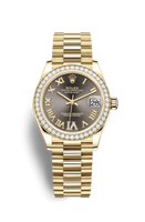 Rolex Datejust 31 Yellow Gold / Diamond / Olive - Diamond / Oyster (278288rbr-0026)