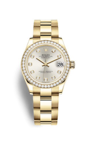 Rolex - 278288rbr-0027  Datejust 31 Yellow Gold / Diamond / Silver - Diamond / Oyster