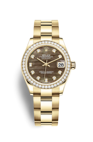 Rolex - 278288rbr-0031  Datejust 31 Yellow Gold / Diamond / Black MOP / Oyster