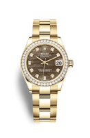 Rolex Datejust 31 Yellow Gold / Diamond / Black MOP / President (278288rbr-0031)