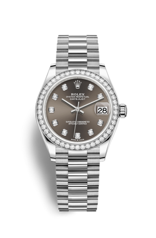 Rolex - 278289rbr-0006  Datejust 31 White Gold / Diamond / Grey - Diamond / President