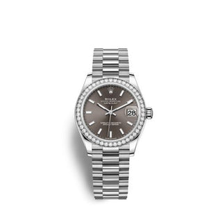 Rolex - 278289rbr-0014  Datejust 31 White Gold Diamond / Grey