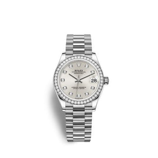 Rolex - 278289rbr-0021  Datejust 31 White Gold Diamond / Silver - Diamond