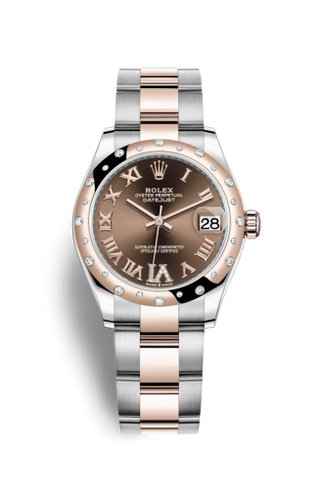 Rolex - 278341rbr-0003  Datejust 31 Stainless Steel/ Rose Gold / Domed - Diamond / Chocolate - Roman / Oyster