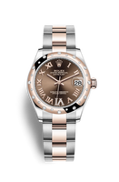 Rolex Datejust 31 Stainless Steel/ Rose Gold / Domed - Diamond / Rose - Roman / Oyster (278341rbr-0003)