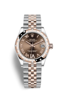 Rolex Datejust 31 Stainless Steel/ Rose Gold / Domed - Diamond / Rose - Roman / Jubilee (278341rbr-0004)