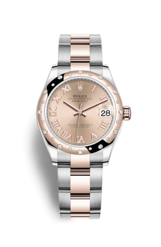 Rolex - 278341rbr-0005  Datejust 31 Stainless Steel/ Rose Gold / Domed - Diamond / Rose - Roman / Oyster