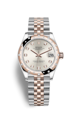 Rolex - 278341rbr-0016  Datejust 31 Stainless Steel/ Rose Gold / Domed - Diamond / Silver - Diamond / Jubilee