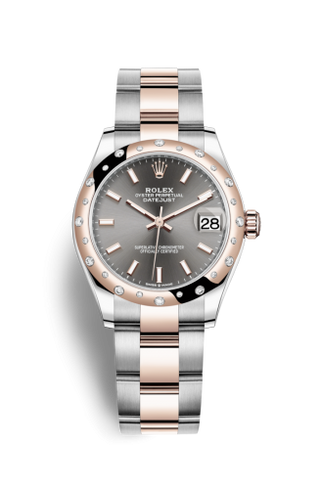 Rolex - 278341rbr-0017  Datejust 31 Stainless Steel/ Rose Gold / Domed - Diamond / Grey / Oyster