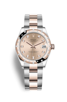 Rolex Datejust 31 Stainless Steel/ Rose Gold / Domed - Diamond / Rose - Diamond / Jubilee (278341rbr-0023)