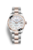 Rolex Datejust 31 Stainless Steel/ Rose Gold / Domed - Diamond / MOP / Jubilee (278341rbr-0025)