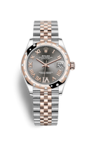 Rolex Datejust 31 Stainless Steel/ Rose Gold / Diamond / Aubergine - Roman / Jubilee (278341rbr-0030)