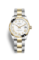 Rolex Datejust 31 Stainless Steel / Yellow Gold / Domed - Diamond / Silver - Roman / Oyster (278343rbr-0001)