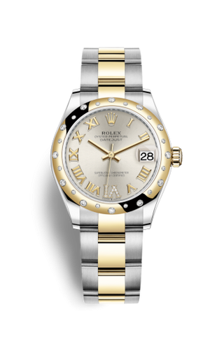 Rolex - 278343rbr-0003  Datejust 31 Stainless Steel / Yellow Gold / Domed - Diamond / Silver - Roman / Oyster