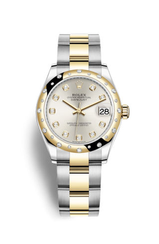 Rolex - 278343rbr-0019  Datejust 31 Stainless Steel / Yellow Gold / Domed - Diamond / Silver - Diamond / Oyster