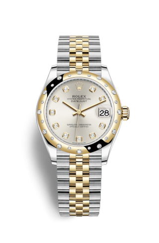 Rolex - 278343rbr-0020  Datejust 31 Stainless Steel / Yellow Gold / Domed - Diamond / Silver - Diamond / Jubilee