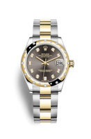 Rolex Datejust 31 Stainless Steel / Yellow Gold / Domed - Diamond / Olive - Roman / Oyster (278343rbr-0021)