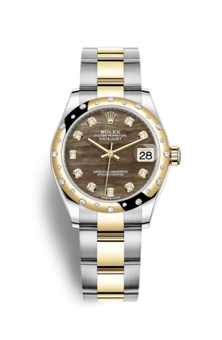 Rolex - 278343rbr-0023  Datejust 31 Stainless Steel / Yellow Gold / Domed - Diamond / Black MOP / Oyster