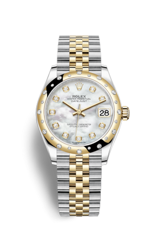 Rolex - 278343rbr-0028  Datejust 31 Stainless Steel / Yellow Gold / Domed - Diamond / MOP / Jubilee