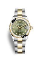 Rolex Datejust 31 Stainless Steel / Yellow Gold / Domed - Diamond / Silver - Diamond / Oyster (278343rbr-0029)