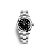 Rolex Datejust 31 Stainless Steel Domed Diamond / Jubilee / Black - Roman (278344rbr-0001)