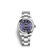 Rolex Datejust 31 Stainless Steel Domed Diamond / Jubilee / Aubergine - Roman (278344rbr-0027)