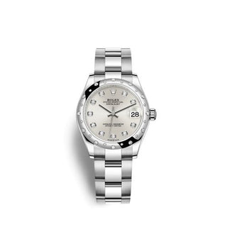 Rolex - 278344rbr-0031  Datejust 31 Stainless Steel Domed Diamond / Oyster / Silver - Diamond