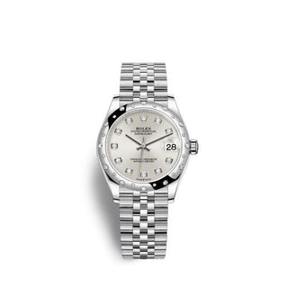 Rolex - 278344rbr-0032  Datejust 31 Stainless Steel Domed Diamond / Jubilee / Silver - Diamond