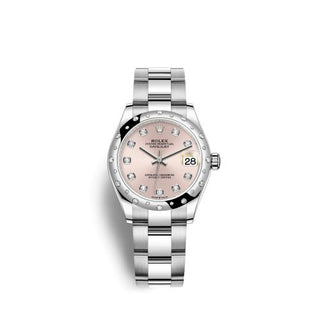 Rolex - 278344rbr-0033  Datejust 31 Stainless Steel Domed Diamond / Oyster / Pink - Diamond