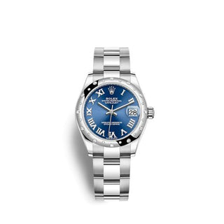 Rolex - 278344RBR-0035  Datejust 31 Stainless Steel / Domed - Diamond / Blue - Roman / Oyster