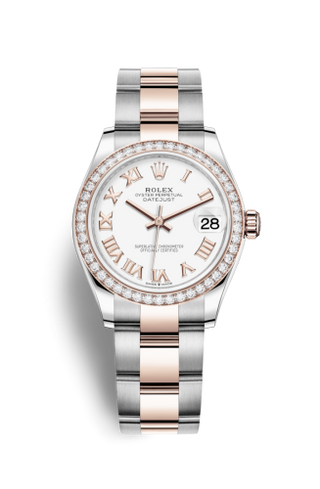 Rolex - 278381rbr-0003  Datejust 31 Stainless Steel/ Rose Gold / Diamond / White - Roman / Oyster