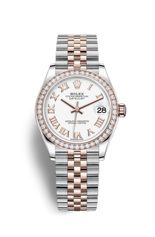 Rolex - 278381rbr-0004  Datejust 31 Stainless Steel/ Rose Gold / Diamond / White - Roman / Jubilee